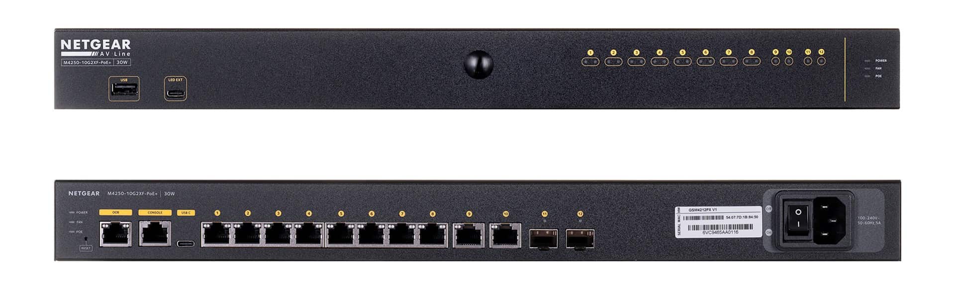 Switch Netgear GSM4212PX-12p 10 Gigabit Zarządzany — zdjęcie 1 z 8