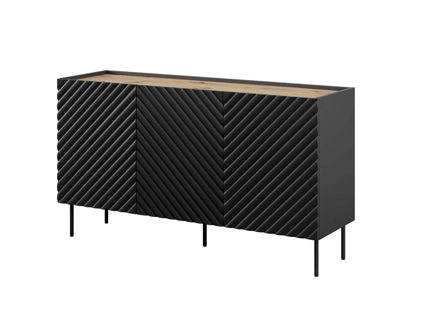 Komoda ONDA 150x45x85 czarny — zdjęcie 1 z 4