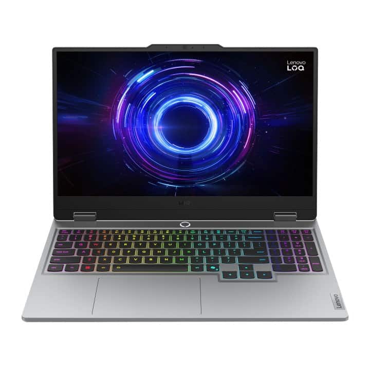 Lenovo LOQ 15IRX10 i5-13450HX 15.6" FHD IPS 300nits AG 144Hz 16GB DDR5 4800 SSD512 GeForce RTX 5060 8GB 60Wh NoOS Luna Grey — zdjęcie 1 z 8