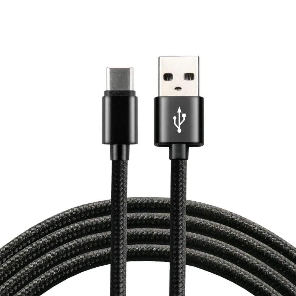 Kabel zasilający everActive CBB-1CB (USB - USB typu C ; 1m; kolor czarny) — zdjęcie 1 z 3