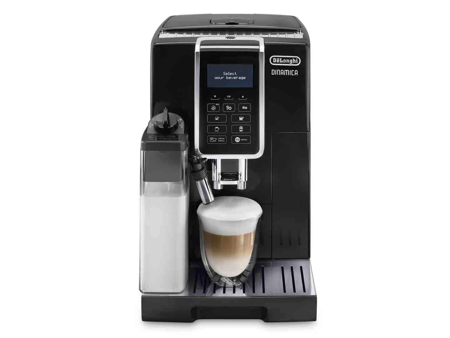 Ekspres ciśnieniowy automatyczny DeLonghi Dinamica ECAM 350.55.B (1450W, czarny) — zdjęcie 1 z 4