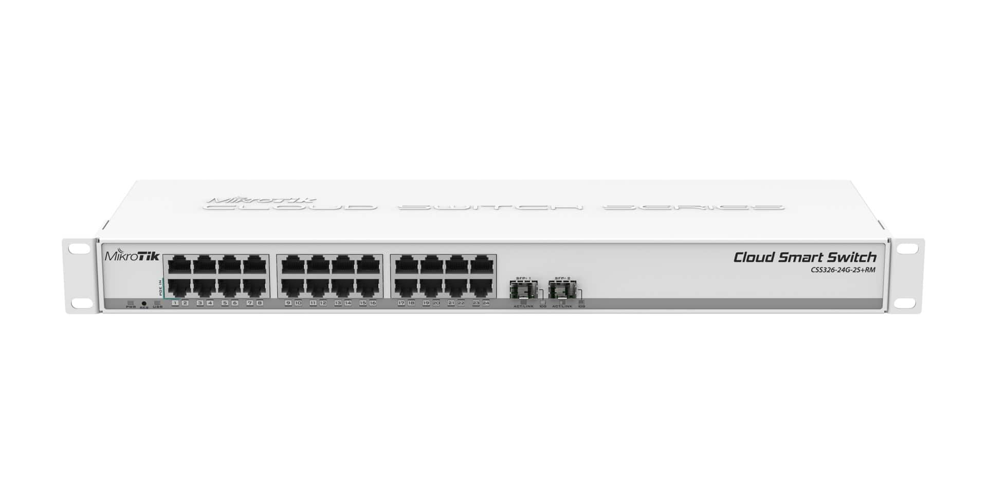 Switch Mikrotik CSS326-24G-2S+RM 26 Portowy — zdjęcie 1 z 4