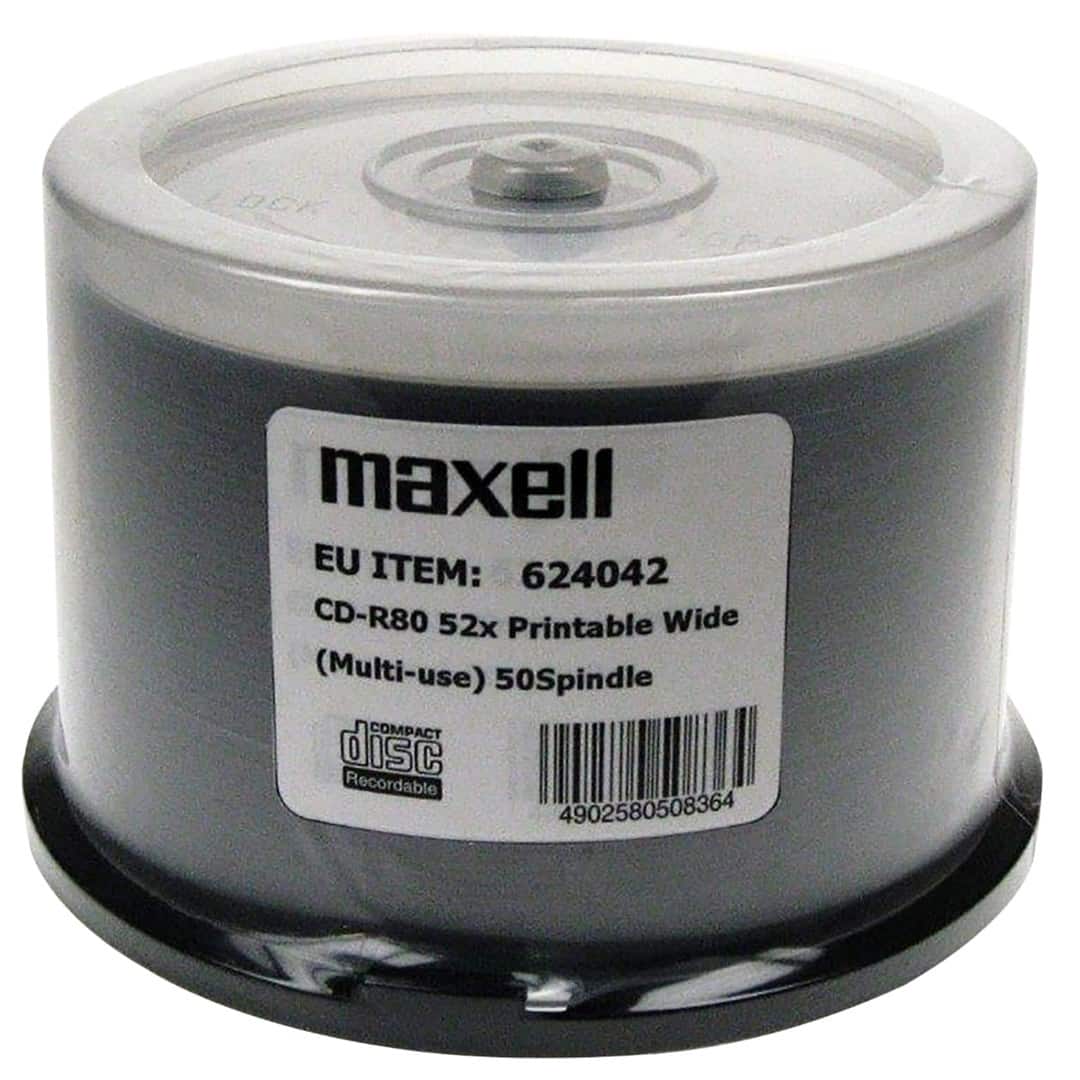 MAXELL CD-R 700MB  50 szt. 52x80 min, spindel, płyta do nadruku — zdjęcie 1 z 2