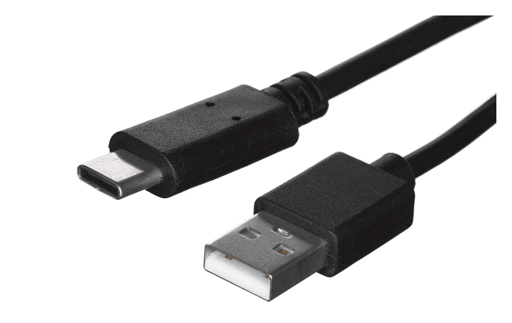 Kabel Lanberg QC 3.0 CA-USBO-20CU-0018-BK (USB 2.0 typu A - USB typu C ; 1,8m; kolor czarny) — zdjęcie 1 z 3