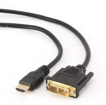 Kabel GEMBIRD CC-HDMI-DVI-6 (HDMI M - DVI-D M; 1,8m; kolor czarny) — zdjęcie 1 z 5