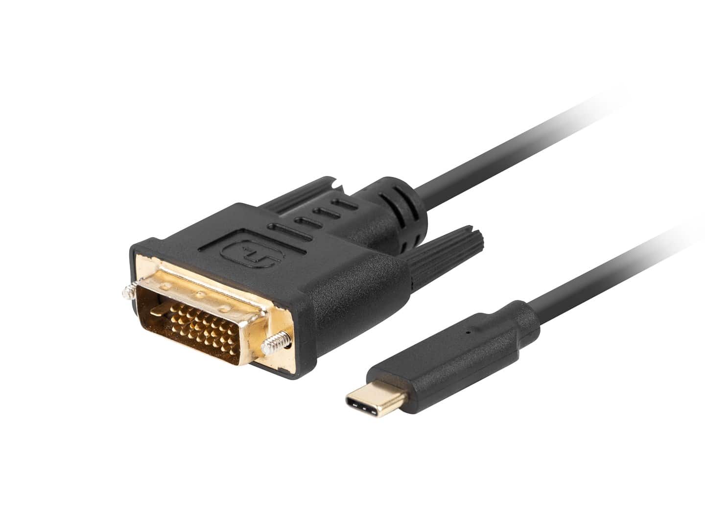 LANBERG KABEL USB-C(M)->DVI-D(24+1)(M) 1.8M CZARNY CA-CMDV-10CU-0018-BK — zdjęcie 1 z 3