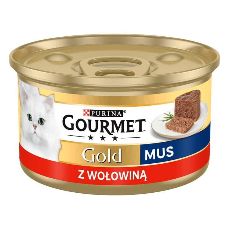 PURINA Gourmet Gold Mus z wołowiną - mokra karma dla kota - 85 g — zdjęcie 1 z 8