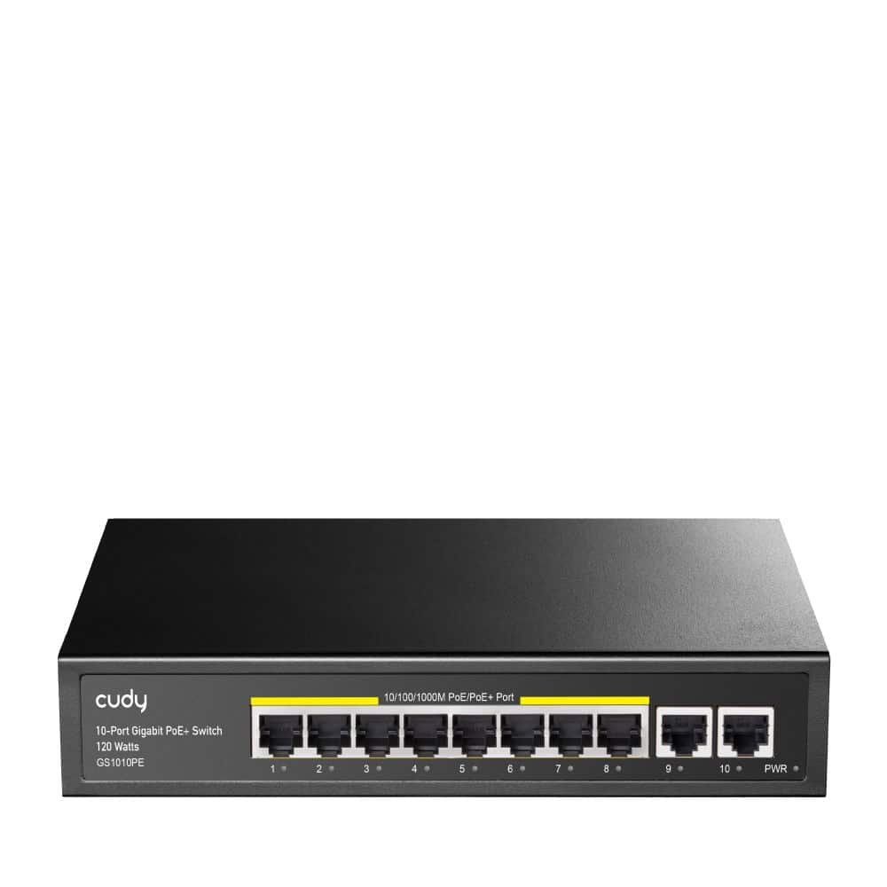 Switch CUDY GS1010PE 8-Port Gigabit PoE+ 120W 2xGbE Uplink — zdjęcie 1 z 3