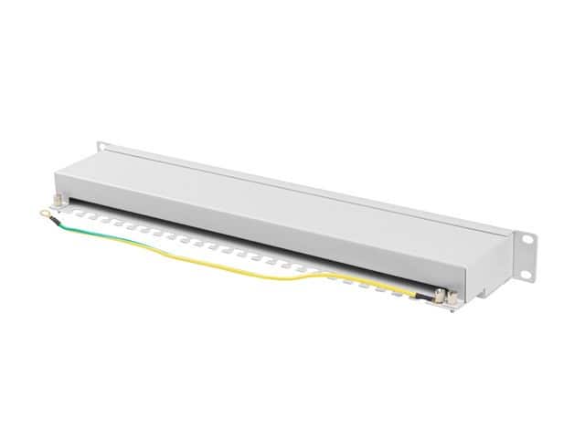 LANBERG PATCH PANEL 24 PORT 1U 19" KAT.6A FTP SZARY PPSA-1024-S — zdjęcie 1 z 6
