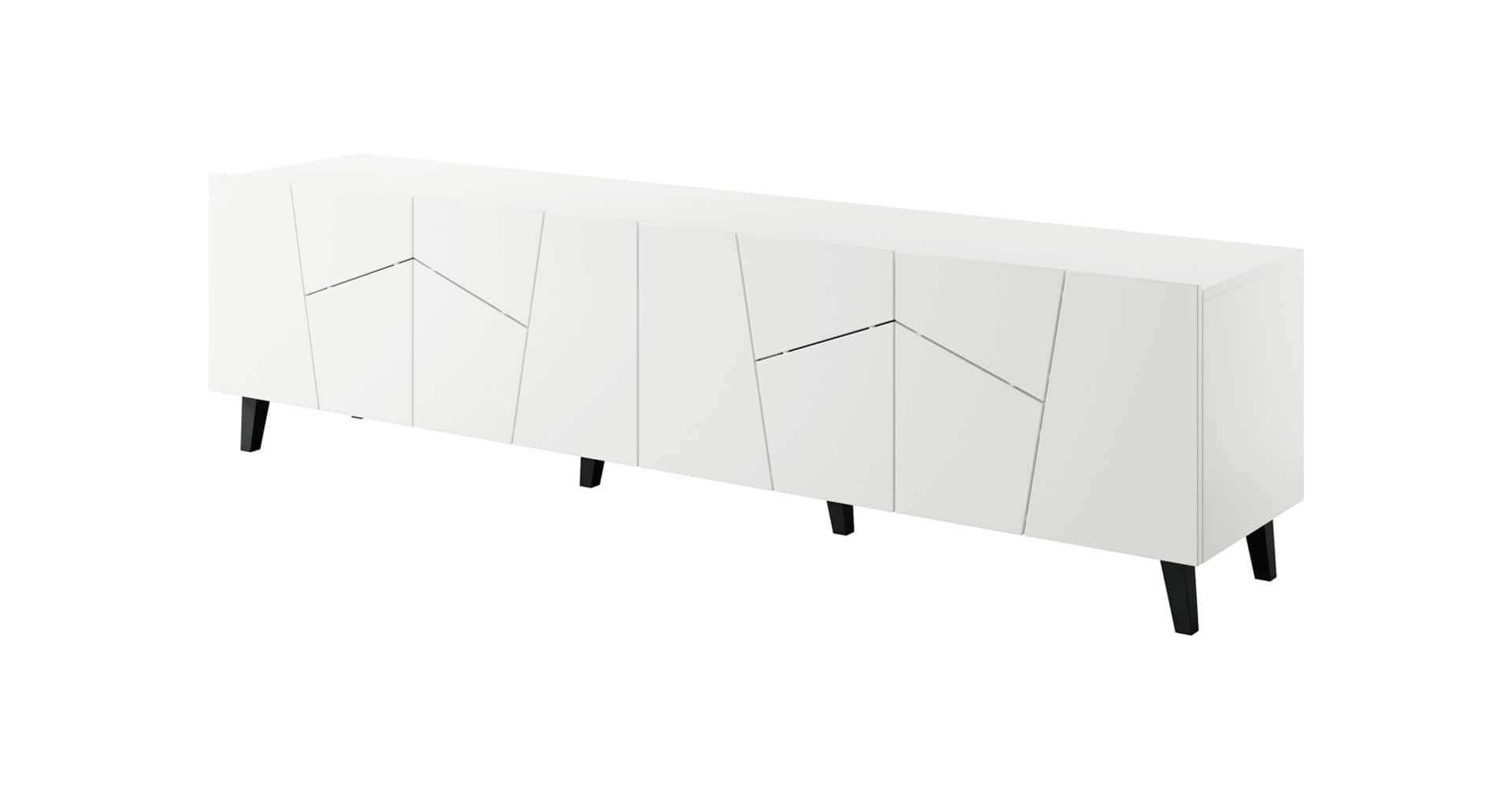 Szafka RTV ETNA 200x42x52 biały mat — zdjęcie 1 z 5