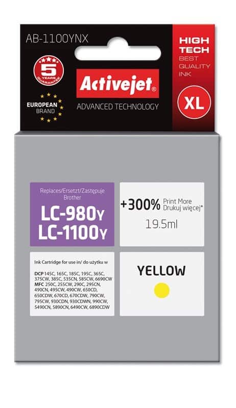 Activejet AB-1100YNX Tusz 19,5 ml dla Brother