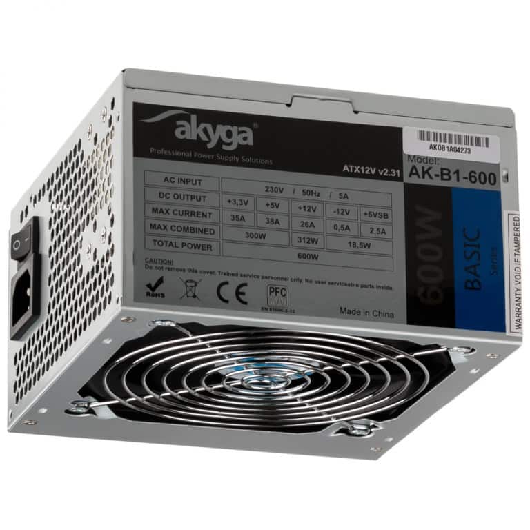 Zasilacz Akyga Basic AK-B1-600 (600 W; Pasywne; 120 mm) — zdjęcie 1 z 4