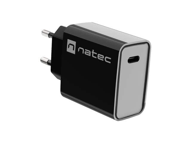 NATEC ŁADOWARKA SIECIOWA RIBERA USB-C 20W POWER DELIVERY CZARNA NUC-2060 — zdjęcie 1 z 8