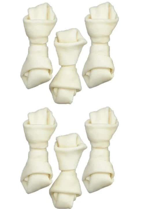 ZOLUX Kość wiązana biała 6 cm x 6