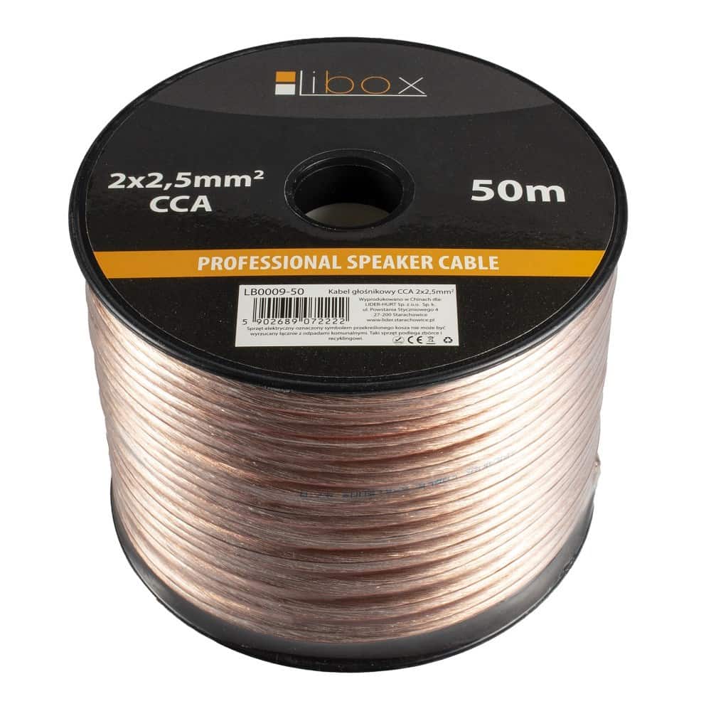 LIBOX KABEL GŁOŚNIKOWY LB0009-50 2X2,5MM (50M) — zdjęcie 1 z 2