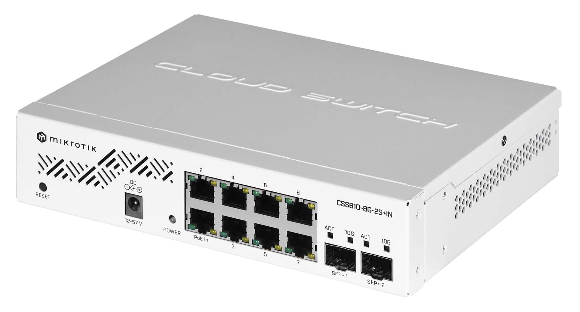 Switch Mikrotik CSS610-8G-2S+IN 10p Managed Gigabit/10G — zdjęcie 1 z 8