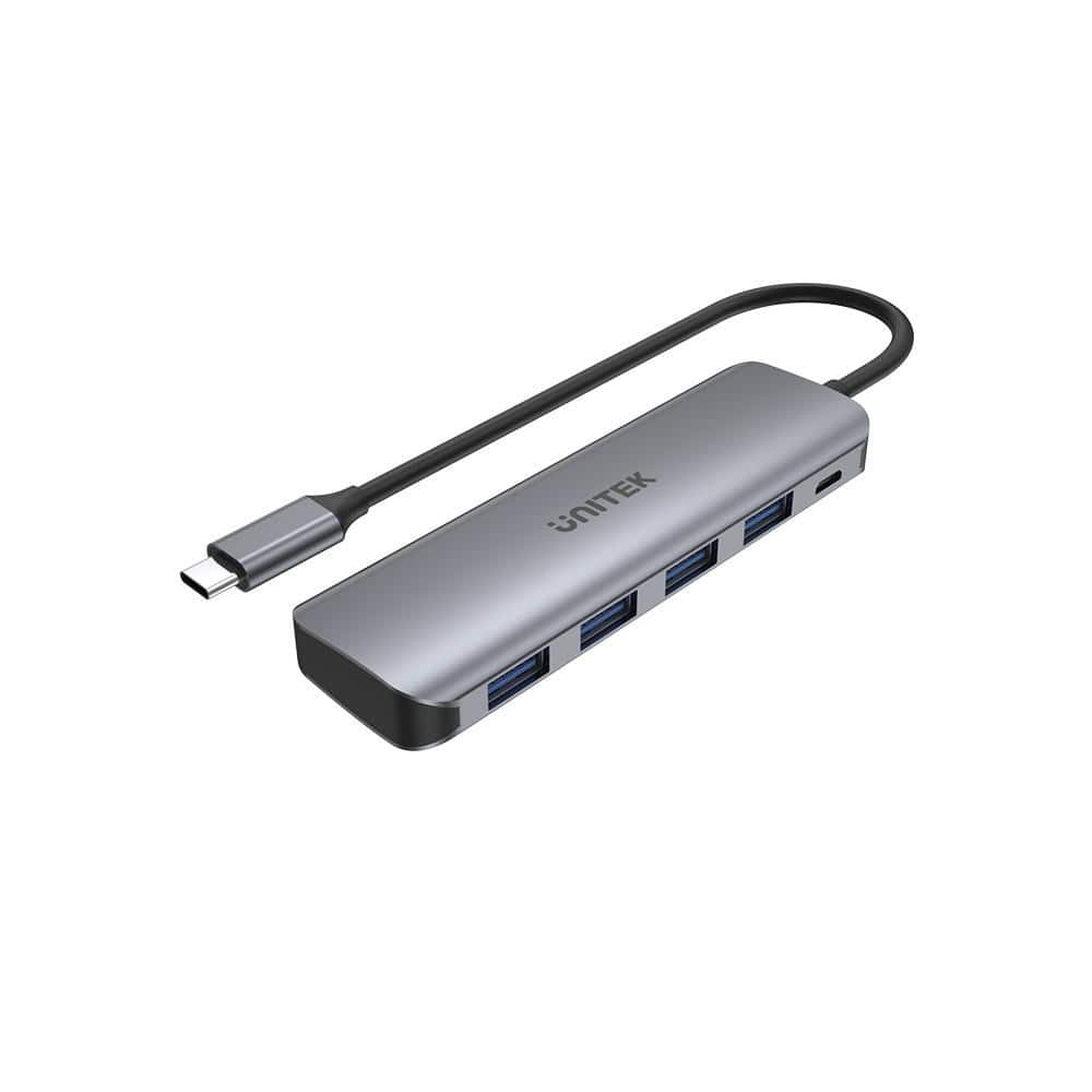 UNITEK HUB USB-C 4XUSB 3.1 GEN1, MICROUSB, H1107A — zdjęcie 1 z 5