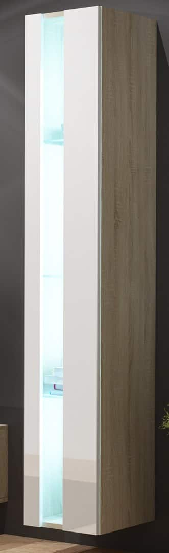 Regał VIGO NEW 180/40/30 dęb sonoma/biały połysk — zdjęcie 1 z 5