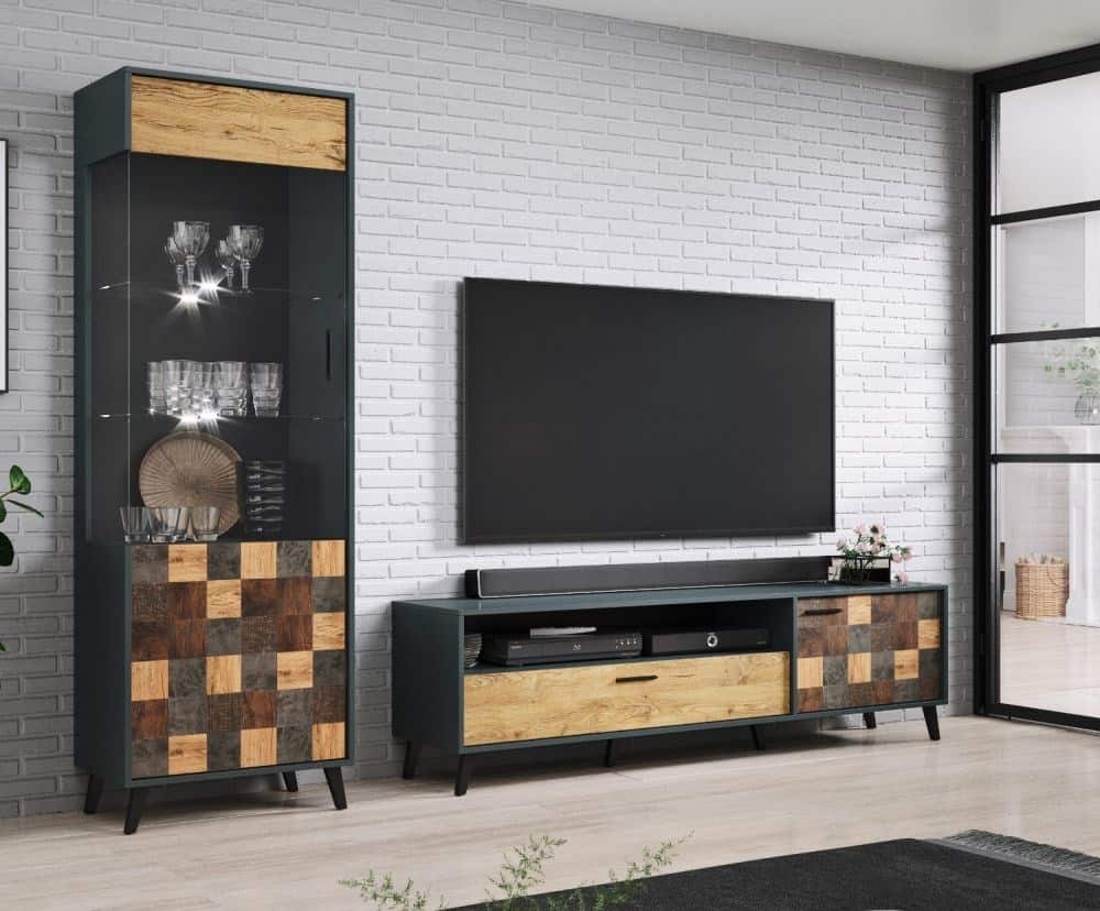 Zestaw SOUL 1 RTV180 + Witryna 1D Antracyt — zdjęcie 1 z 7