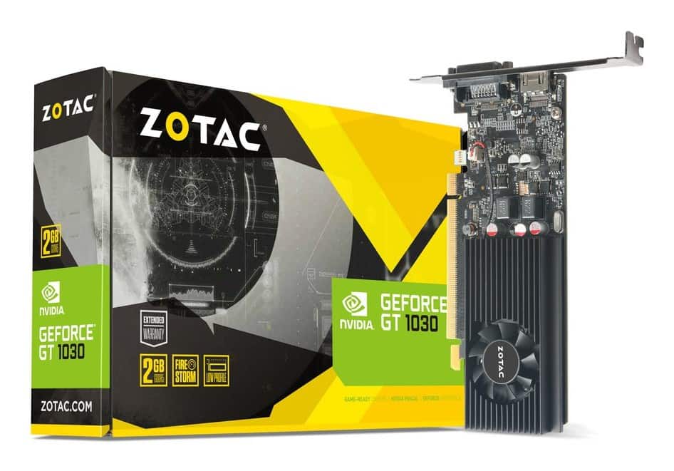 Zotac GT 1030 LP 2GB GDDR5 64b DVI-D HDMI — zdjęcie 1 z 7