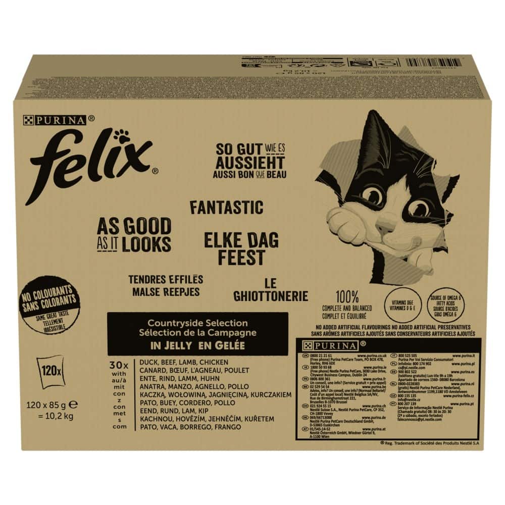 PURINA FELIX FANTASTIC Mix Wiejskie smaki 120x85g — zdjęcie 1 z 6