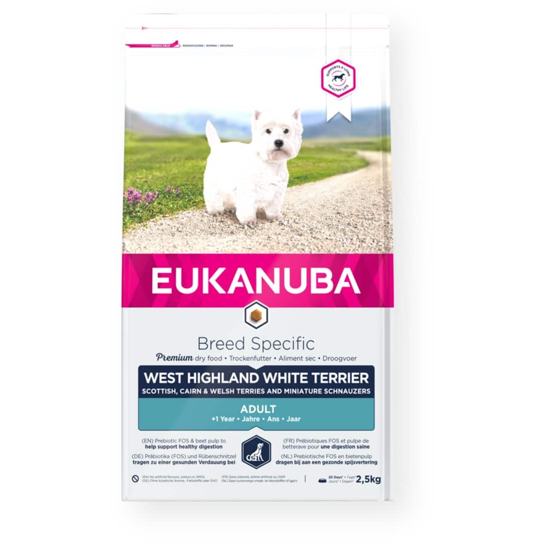 EUKANUBA Adult West Highland White Terrier - sucha karma dla psa  - 2,5 kg — zdjęcie 1 z 3