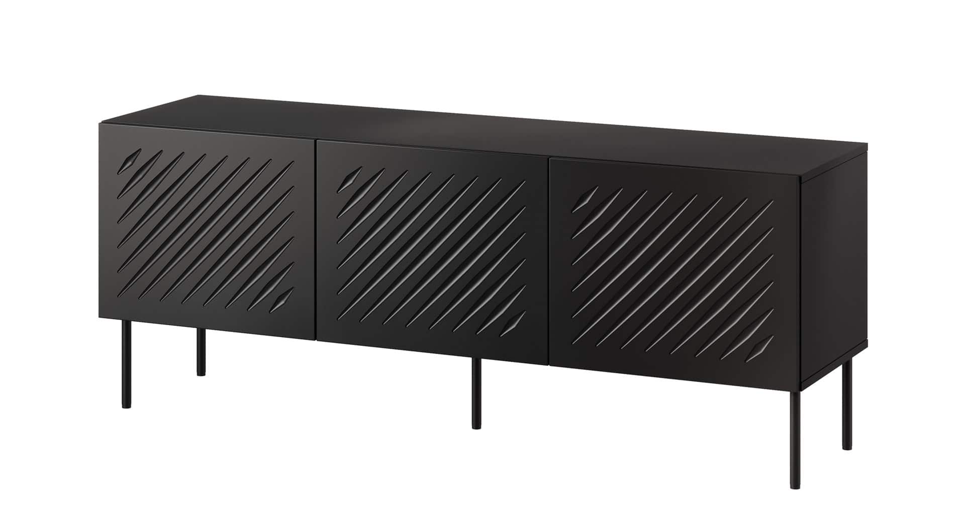 Szafka RTV SIENA 150,5x40x60 czarny mat — zdjęcie 1 z 4