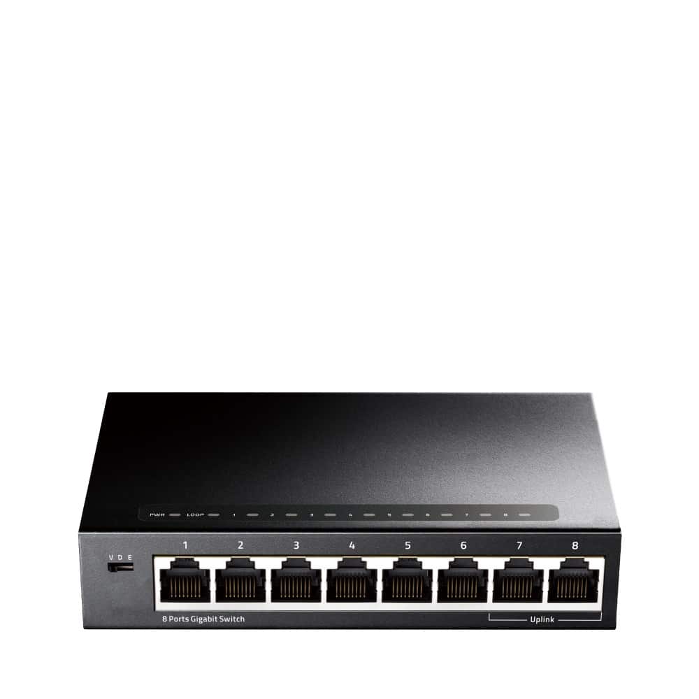 Switch CUDY GS108 - Czarny, LED — zdjęcie 1 z 4