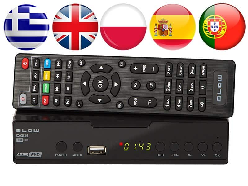 BLOW DEKODER TUNER DVB-T2 BLOW 4625FHD H.265 V2 — zdjęcie 1 z 5