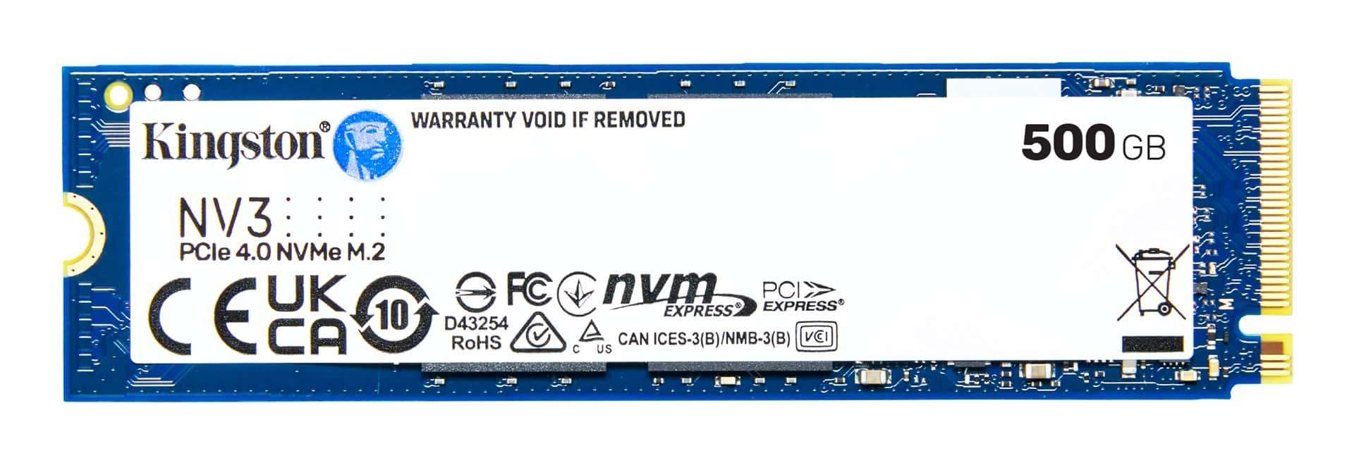 Kingston DYSK SSD 500G NV3 M.2 2280 PCIe 4.0 NVMe — zdjęcie 1 z 8
