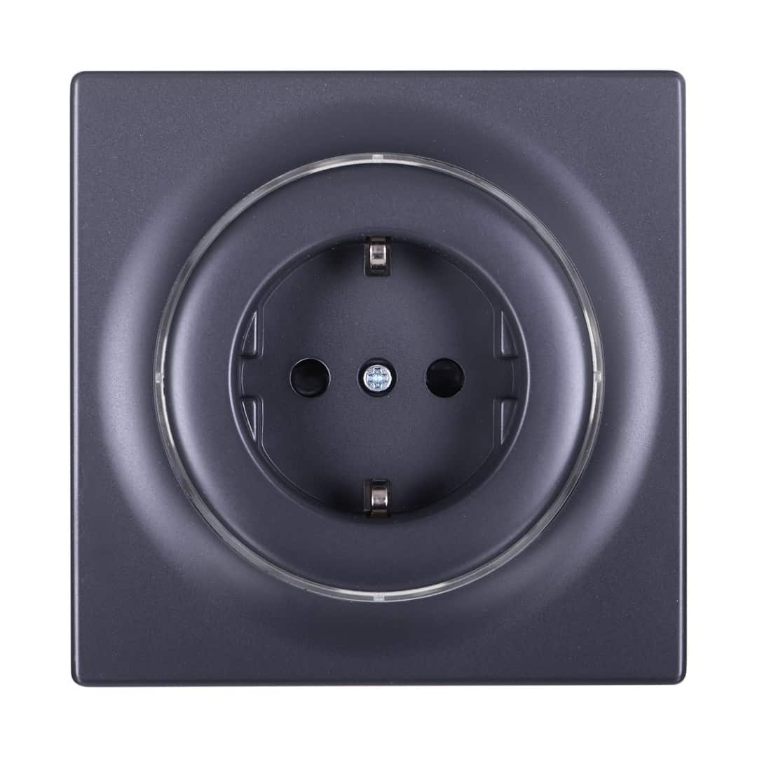 Inteligentne gniazdko FIBARO Walli Outlet Type F, antracyt (FGWSONF-011-8) — zdjęcie 1 z 3