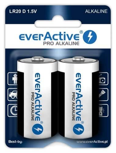 Zestaw baterii alkaliczne everActive EVLR20-PRO (x 2) — zdjęcie 1 z 2