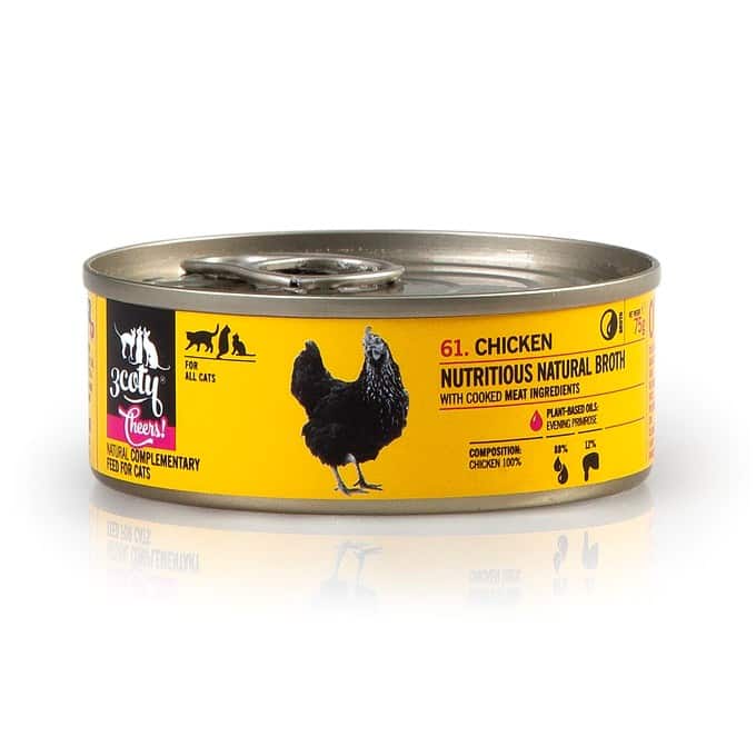 3Coty CHICKEN Cheers! Complementary feed for cats 75g — zdjęcie 1 z 8
