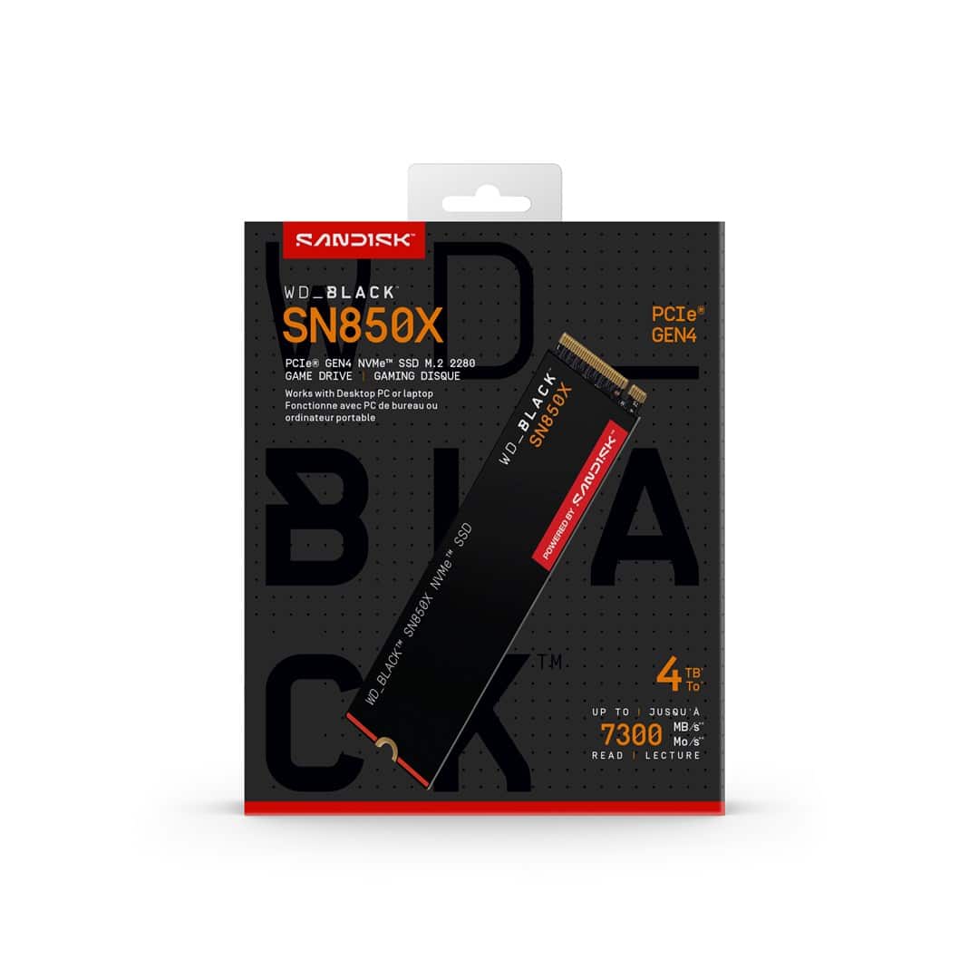 Dysk SSD WD Black SN850X WDS400T2X0E (4 TB ; M.2; PCIe NVMe 4.0 x4) — zdjęcie 1 z 2
