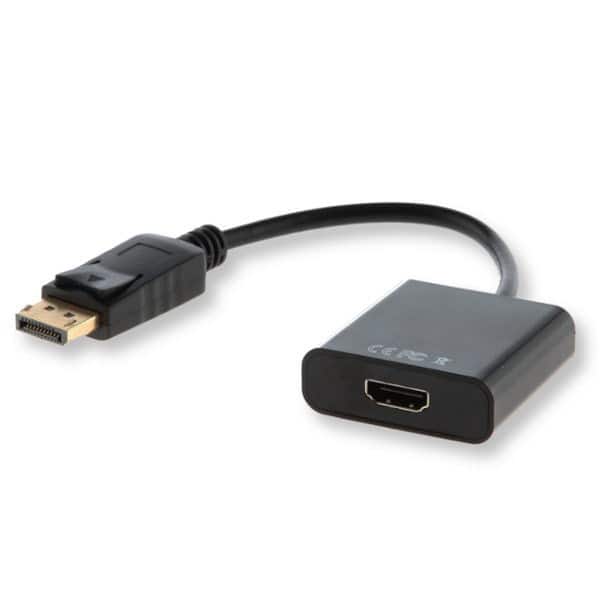 Adapter SAVIO cl-55 (HDMI F - DisplayPort M; 0,10m; kolor czarny) — zdjęcie 1 z 2