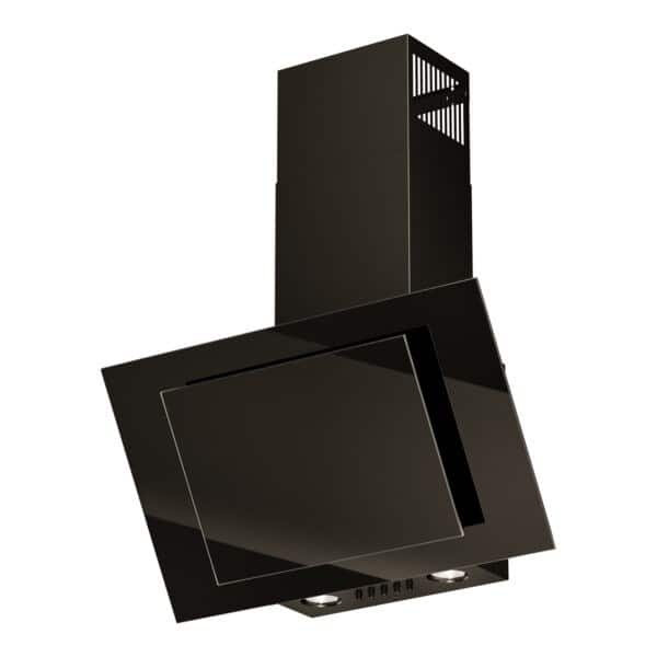 Okap przyścienny kominowy MAAN Vertical Eco Duo Glass czarny front szkło 60 cm szer. — zdjęcie 1 z 7
