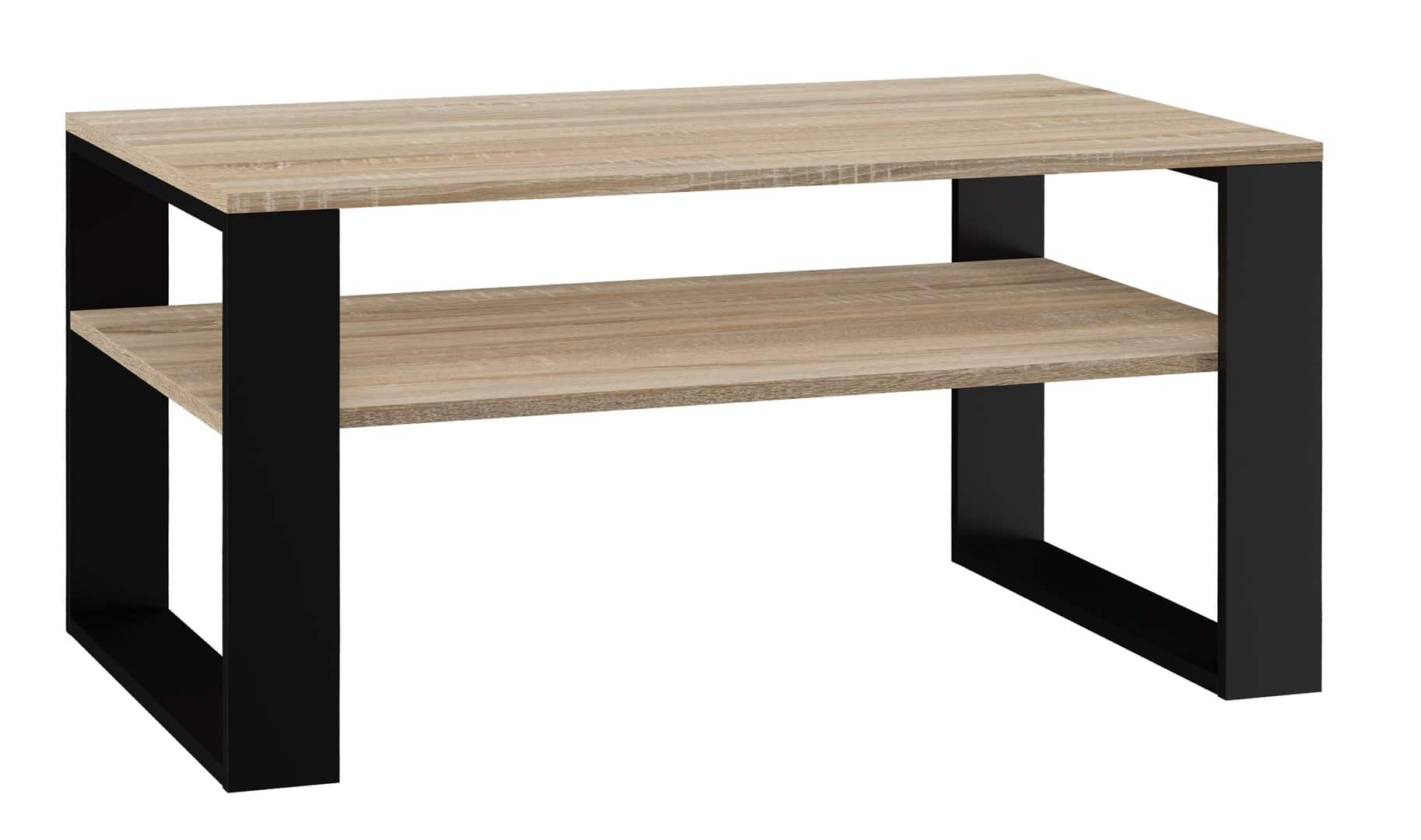 Stolik ława MODERN 1P 90x58xH50 sonoma/czerń — zdjęcie 1 z 4