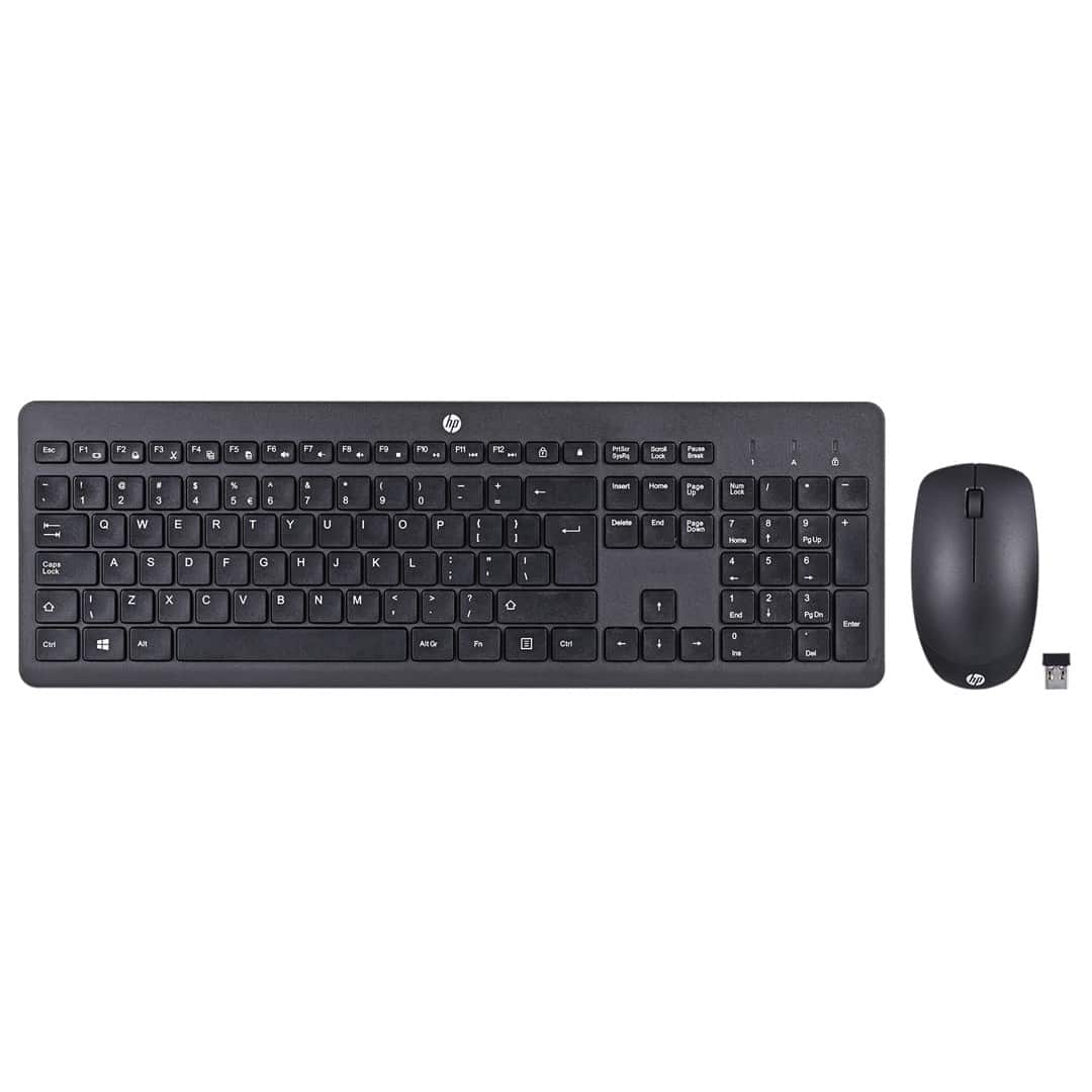 Zestaw klawiatura + mysz HP 230 Wireless Mouse and Keyboard Combo bezprzewodowe czarne 18H24AA — zdjęcie 1 z 8