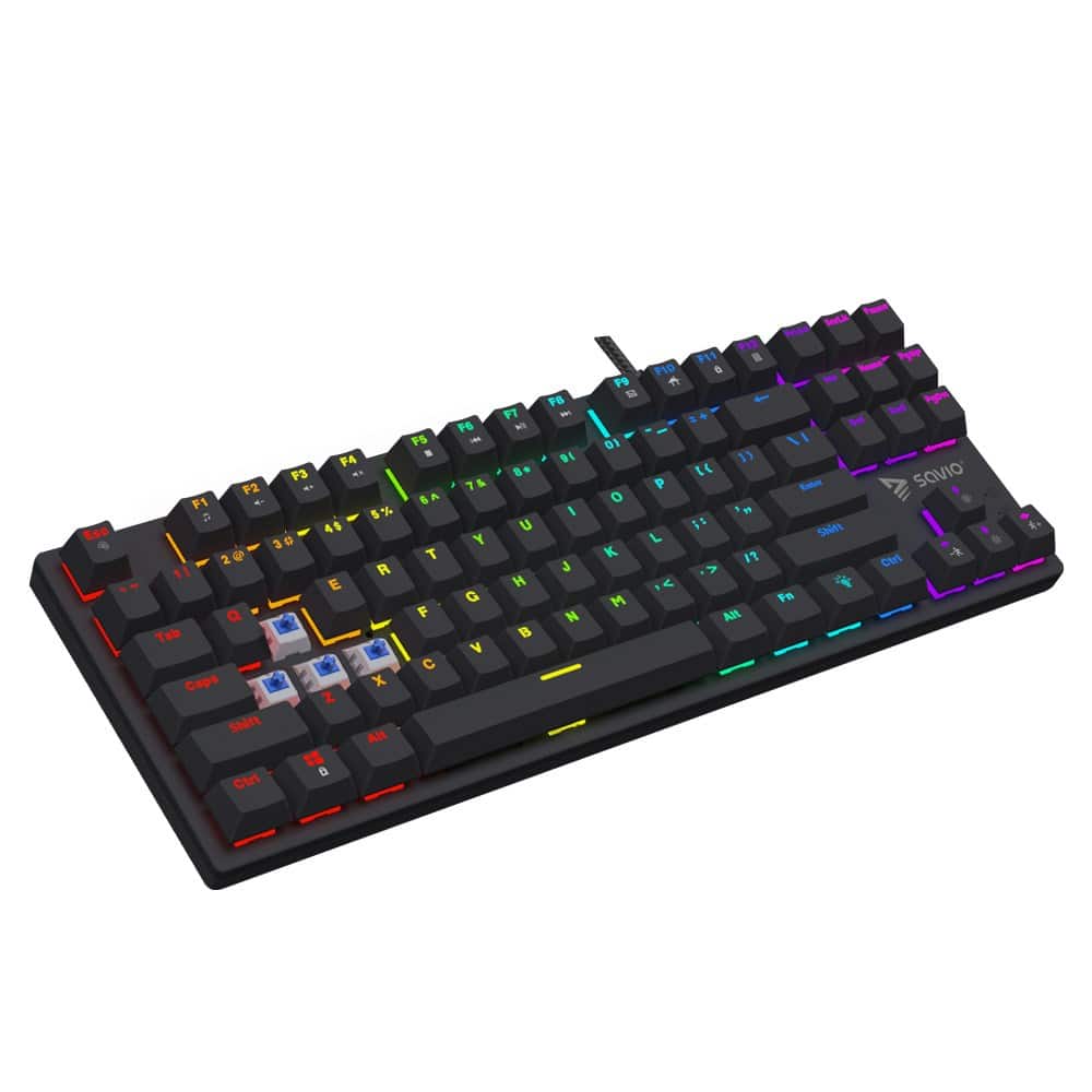 SAVIO KLAWIATURA MECHANICZNA RGB OUTEMU BLUE TEMPEST X2 — zdjęcie 1 z 6