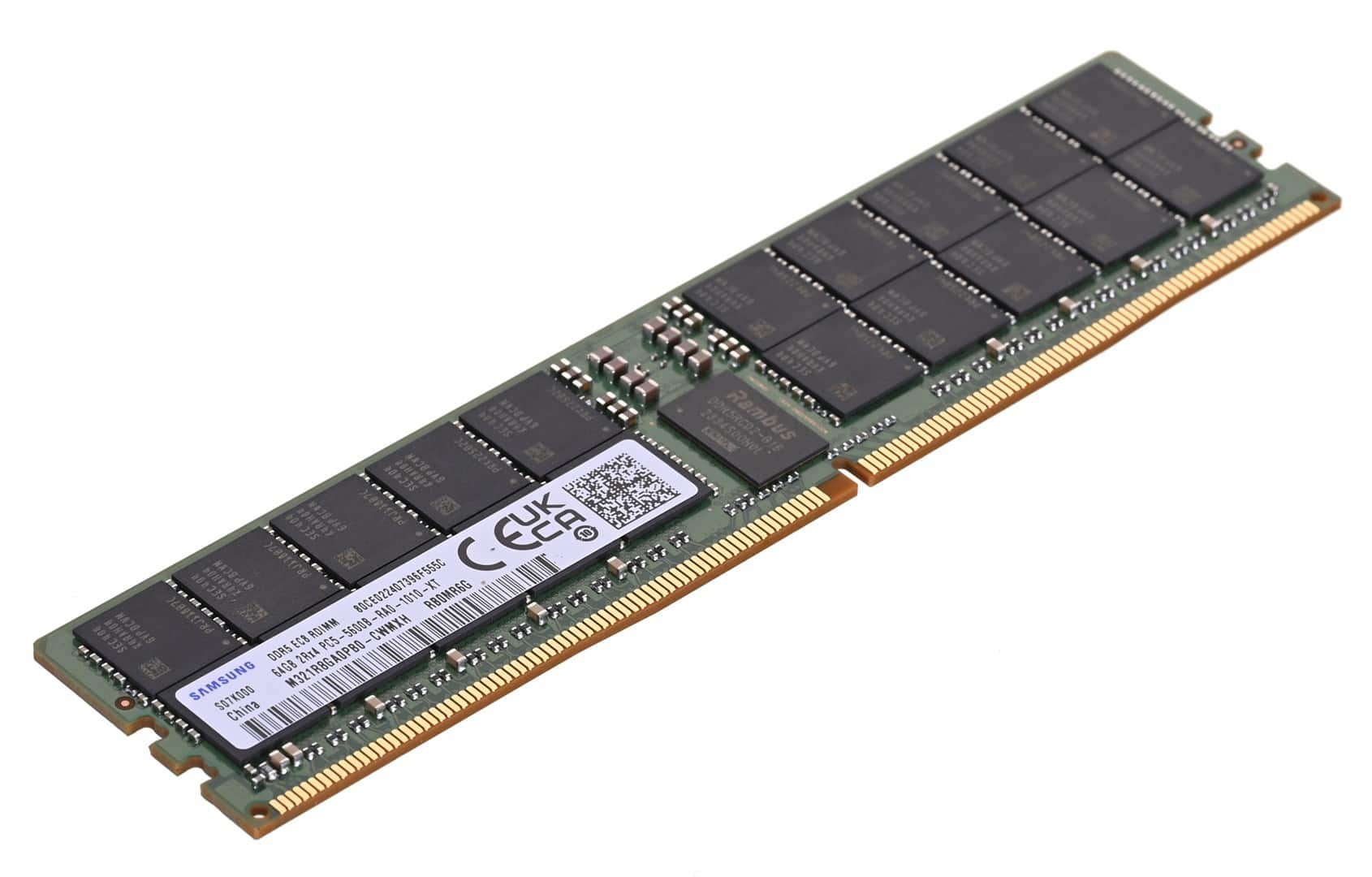 Samsung RDIMM 64GB DDR5 2Rx4 5600MHz PC5-44800 ECC REGISTERED M321R8GA0PB0-CWM — zdjęcie 1 z 5