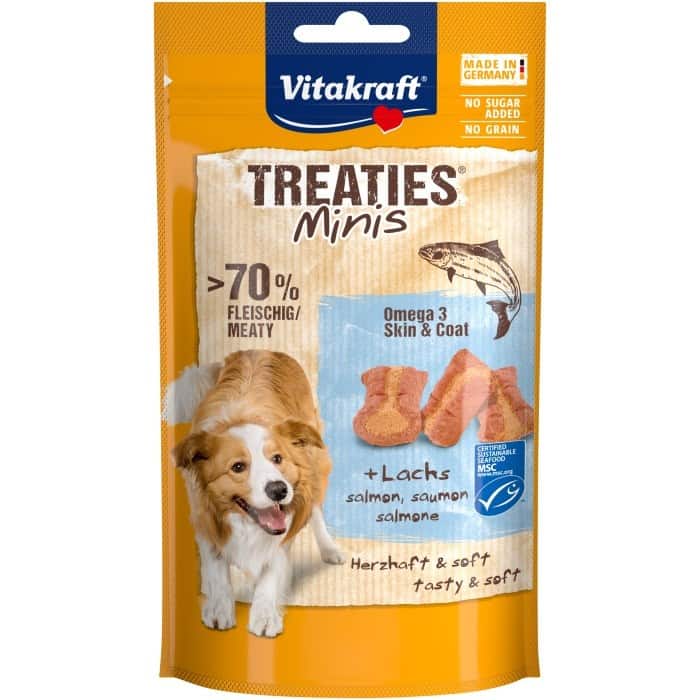VITAKRAFT TREATIES MINIS łosoś omega3 przysmak dla psa 48g — zdjęcie 1 z 2
