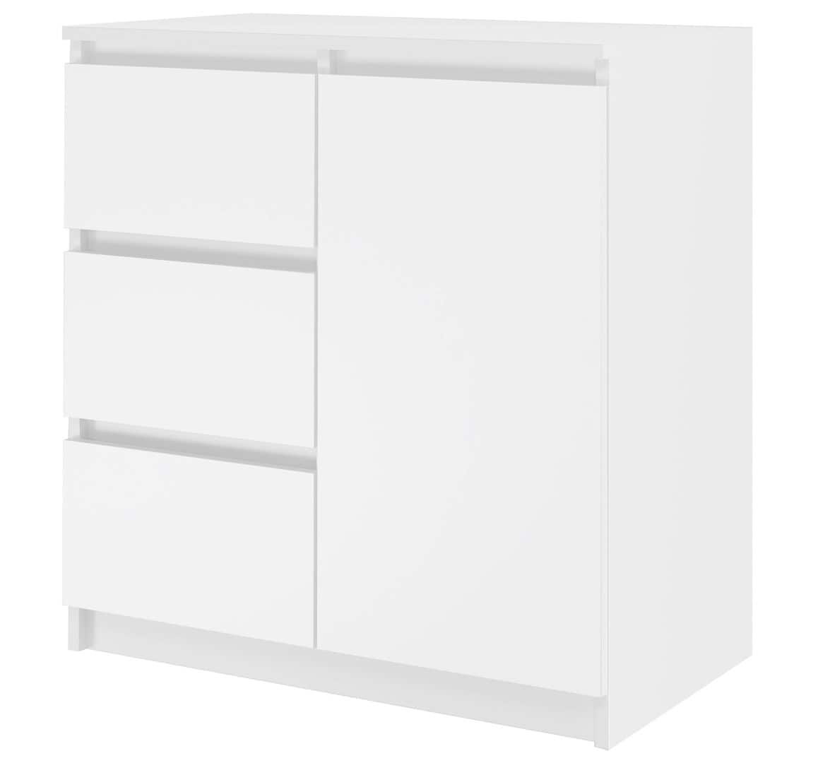 KOMODA 1 DRZWI 3 SZUFLADY BIEL KOMPLET — zdjęcie 1 z 4