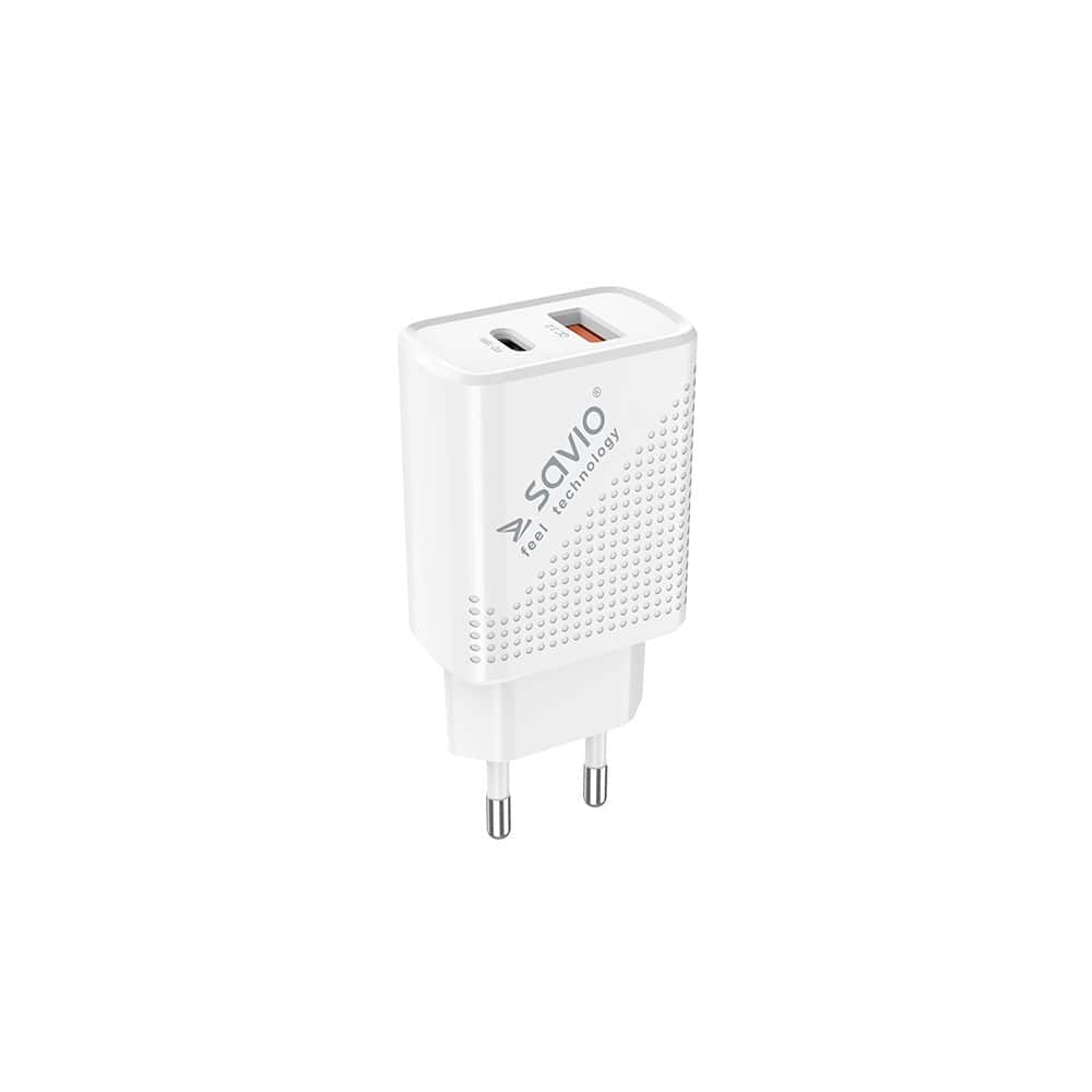 SAVIO ŁADOWARKA SIECIOWA USB QUICK CHARGE POWER DELIVERY 3.0 18W LA-04 — zdjęcie 1 z 7