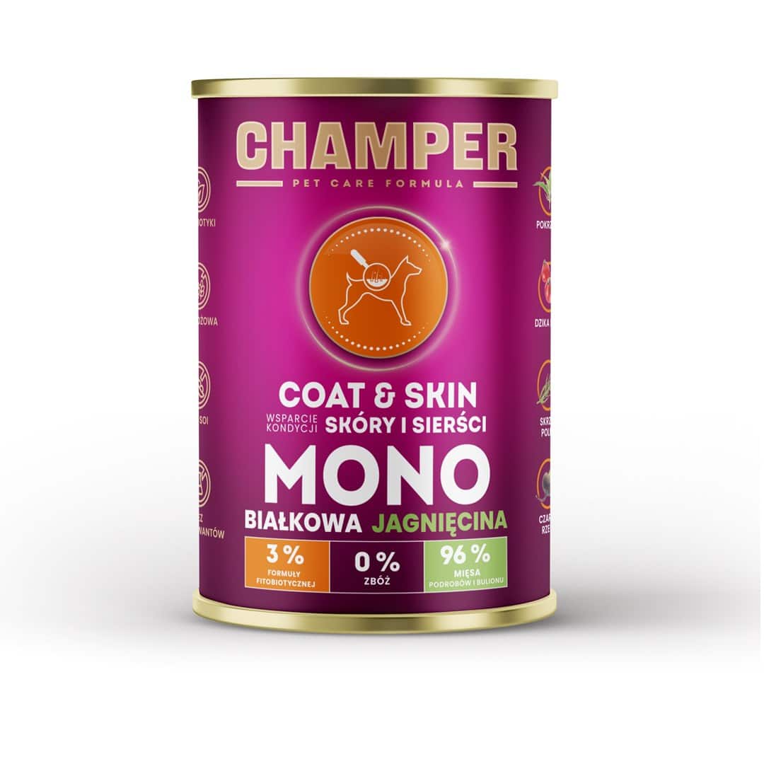 CHAMPER COAT&SKIN Monobialkowa Jagnięcina 400g