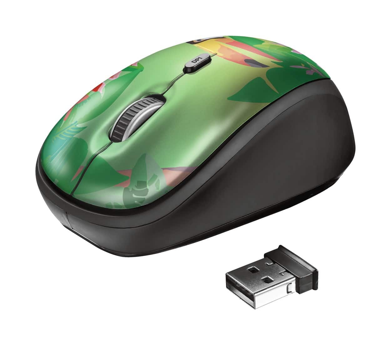 Mysz TRUST Yvi Wireless Toucan - Oburęczna, Wielobarwna — zdjęcie 1 z 6
