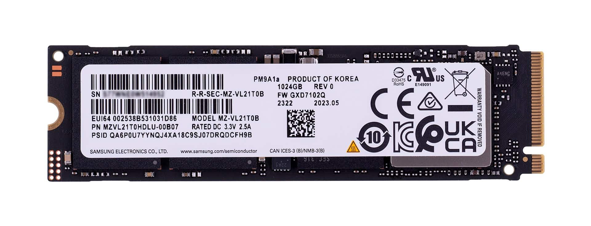 Dysk SSD Samsung PM9A1a 1TB M.2 NVMe — zdjęcie 1 z 3