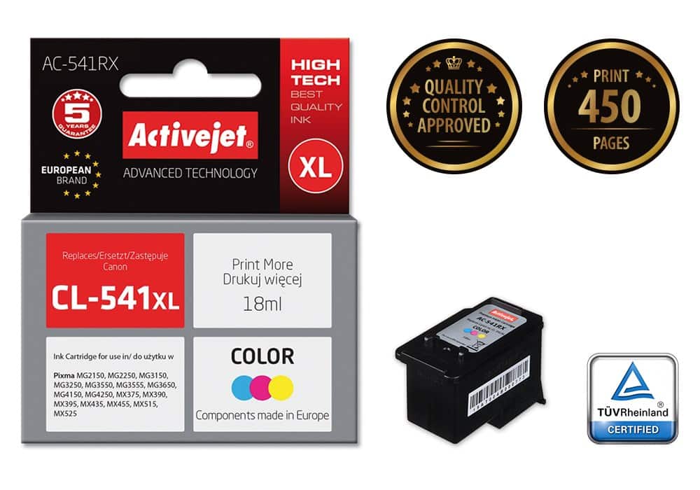 Activejet AC-541RX Tusz 18ml, Kompatybilny z Canon PIXMA — zdjęcie 1 z 2