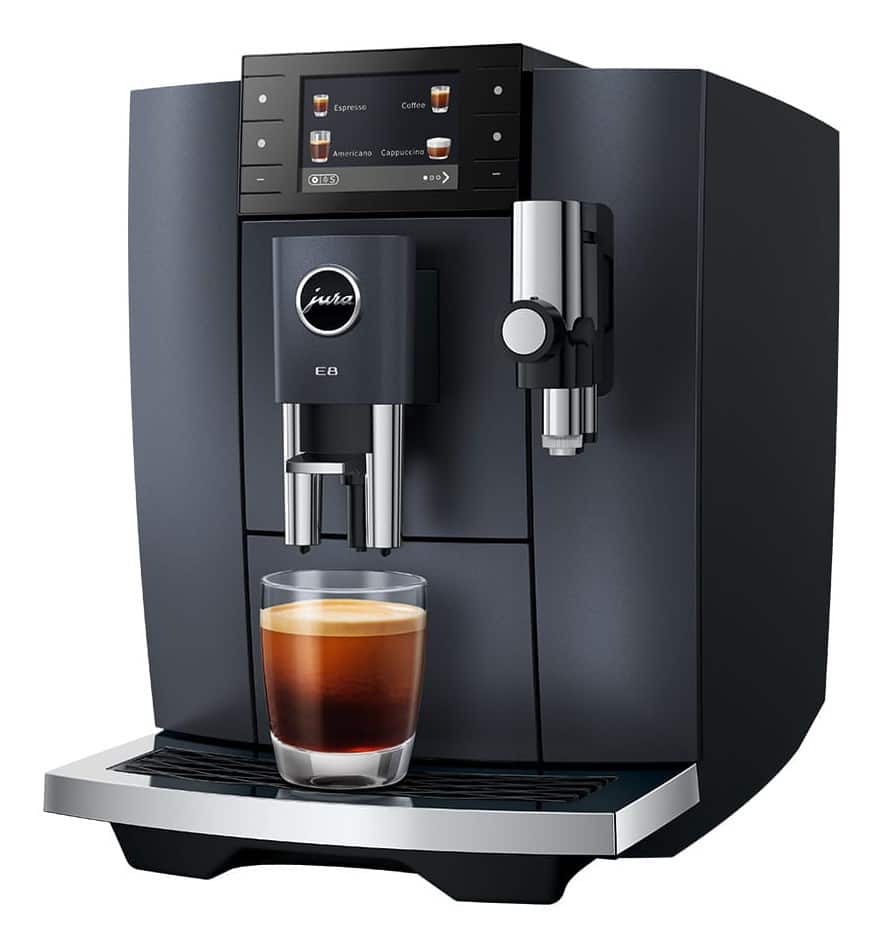 Ekspres do kawy Jura E8 Cosmic Black - A klasa, 1450W, 3 ustawienia temperatury — zdjęcie 1 z 8