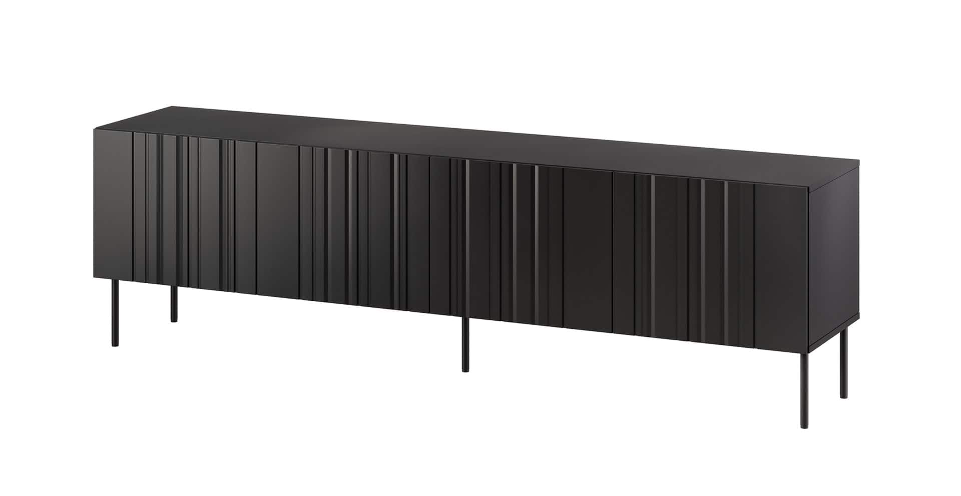 Szafka RTV ISLA 200x40x60 czarny mat — zdjęcie 1 z 4