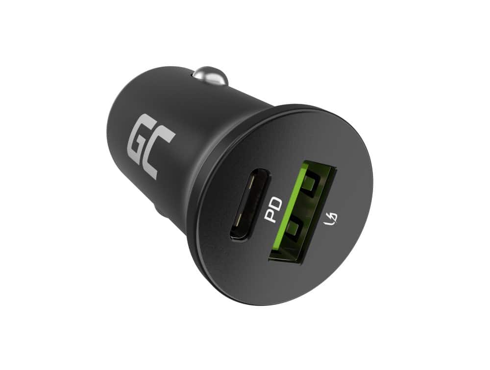 GREEN CELL ŁADOWARKA SAMOCHODOWA GC POWERRIDE NANO38 38W 6A 1X USB-C 1X USB-A — zdjęcie 1 z 8
